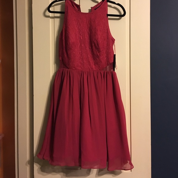 NWT Red Lace A-Line Dress - Picture 4 of 6
